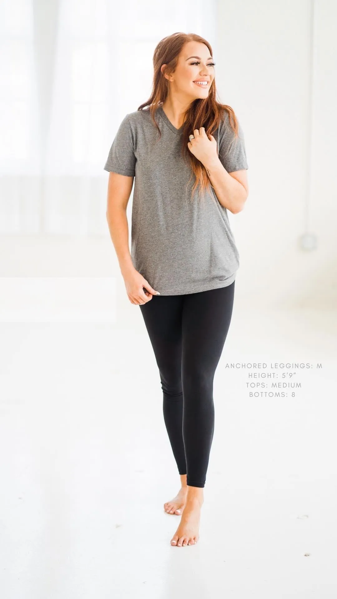 Anchored Arrows Full Length Leggings in black w/pockets