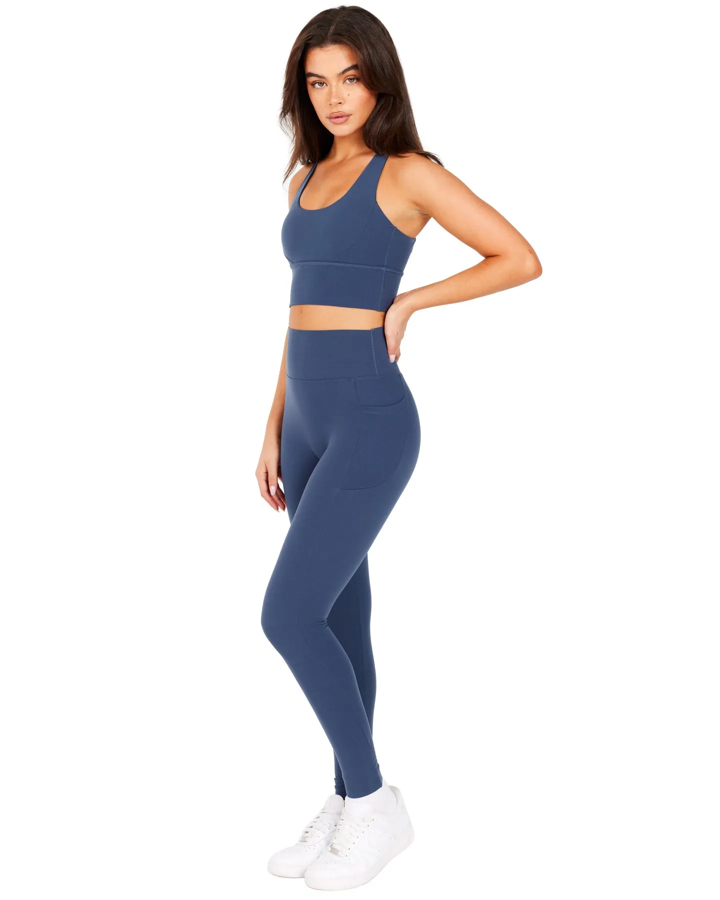 Aura Bonded Ascend Leggings - Soft Navy