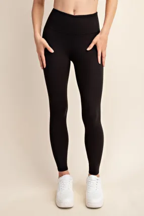 Black NINES Buttery Soft No Pocket Full Length Leggings