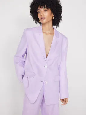 Brea Lilac Linen Oversized Blazer