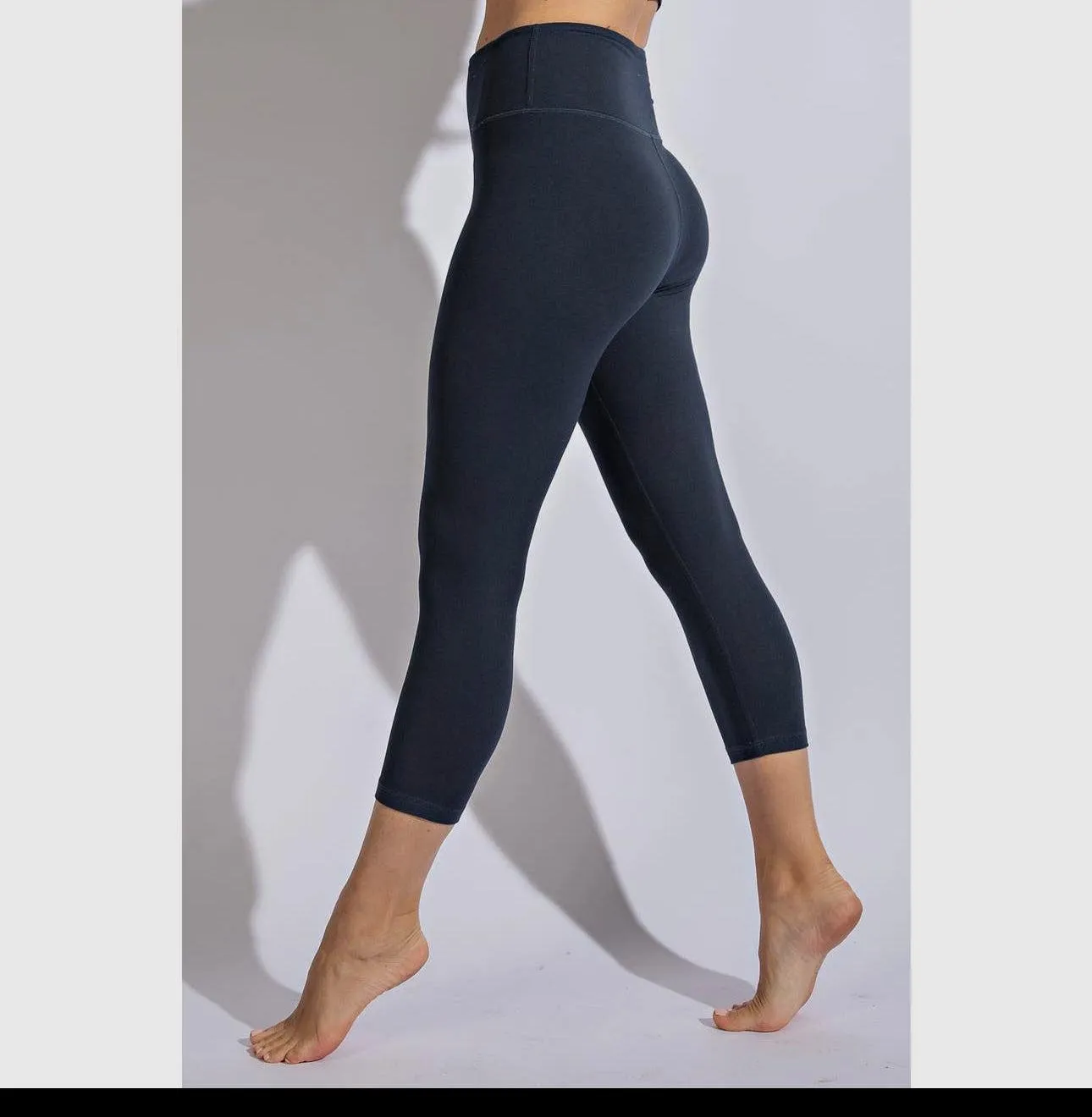 Butter Soft Capri Length Leggings - Nocturnal Navy