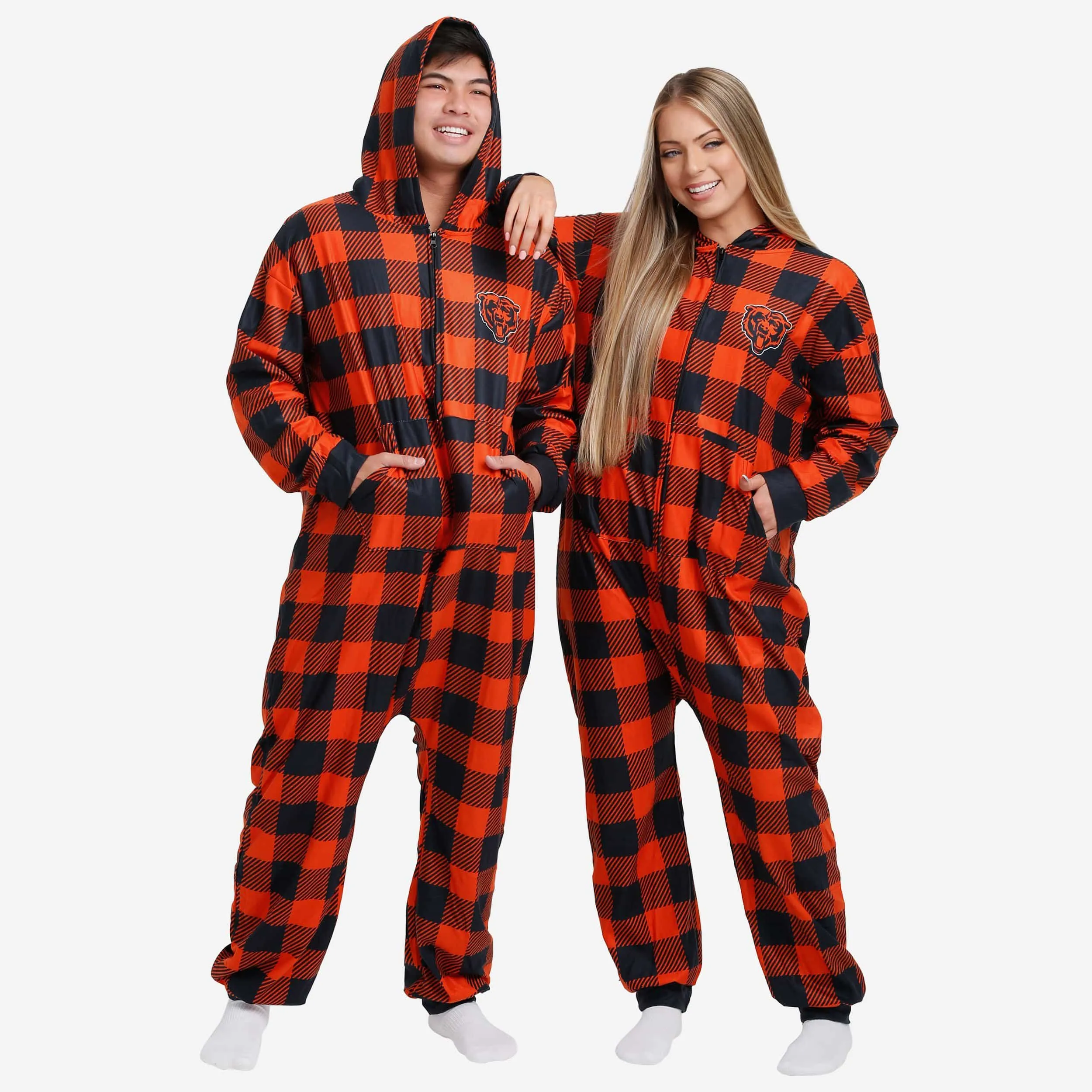 Chicago Bears Plaid One Piece Pajamas