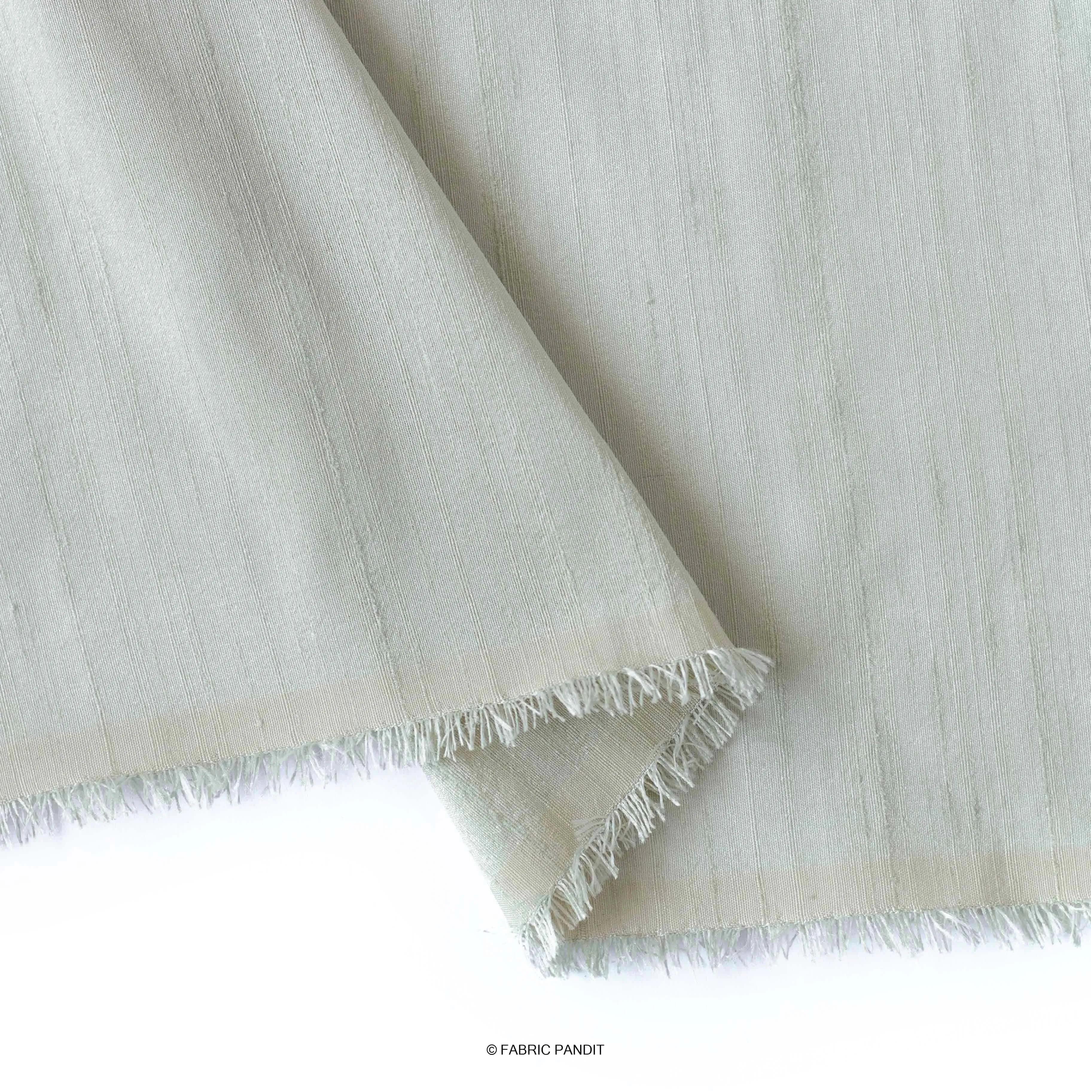 (CUT PIECE) Light Pastel Green Plain Premium Silk Fabric (Width 46 Inches)
