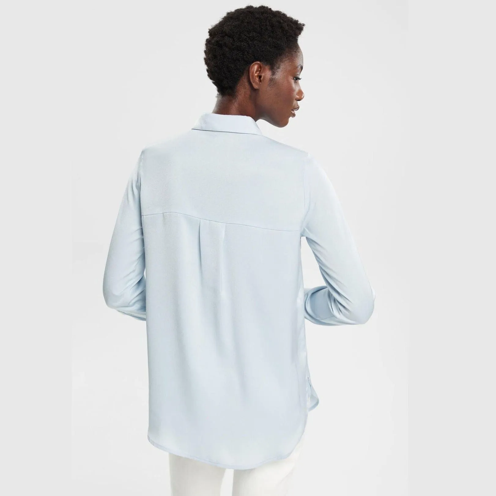 Esprit Satin blouse Pastel Blue