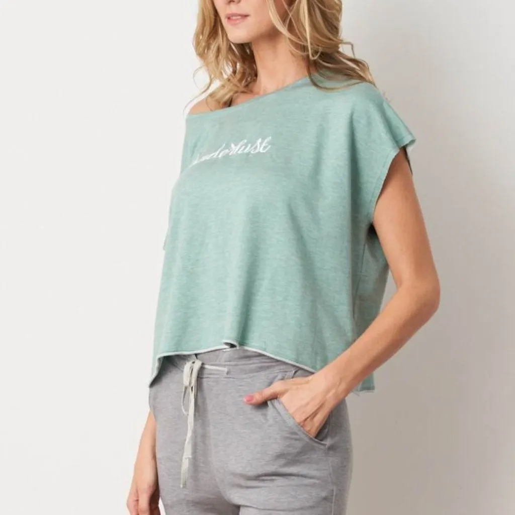 Green TENCEL™ Lyocell Cap Sleeve Tee