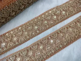 Light Brown Fancy Embellished Trim