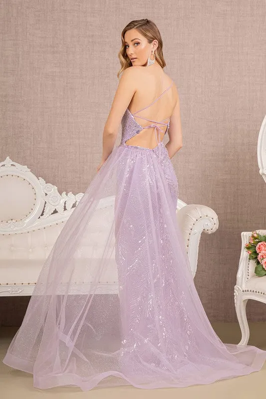 Light Purple One Shoulder Jewel Mermaid Dress