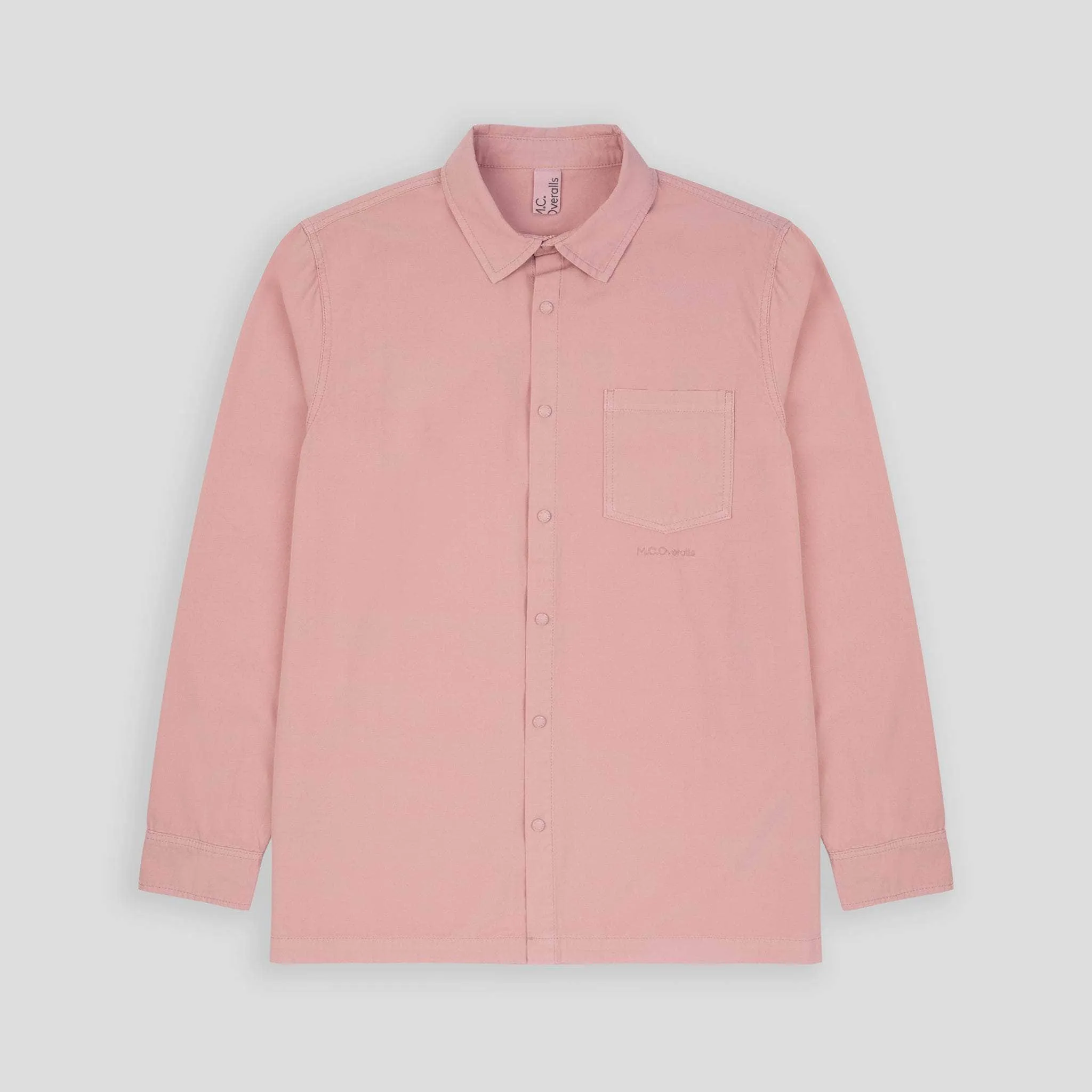 Lightweight Relaxed Snap Button Shirt Dusty Pink