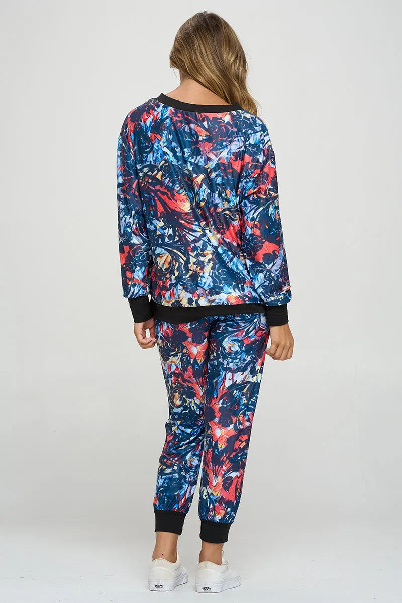 Mosaic Illusion Loungewear Set