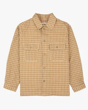 Naked & Famous Denim Yarn Dyed Double Cloth Overshirt - Sand