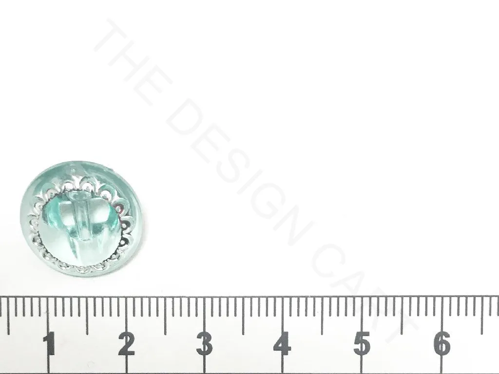 Pastel Blue Flower Acrylic Button