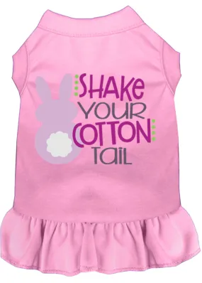 Shake Your Cotton Tail Screen Print Dog Dress Light Pink Med (12)