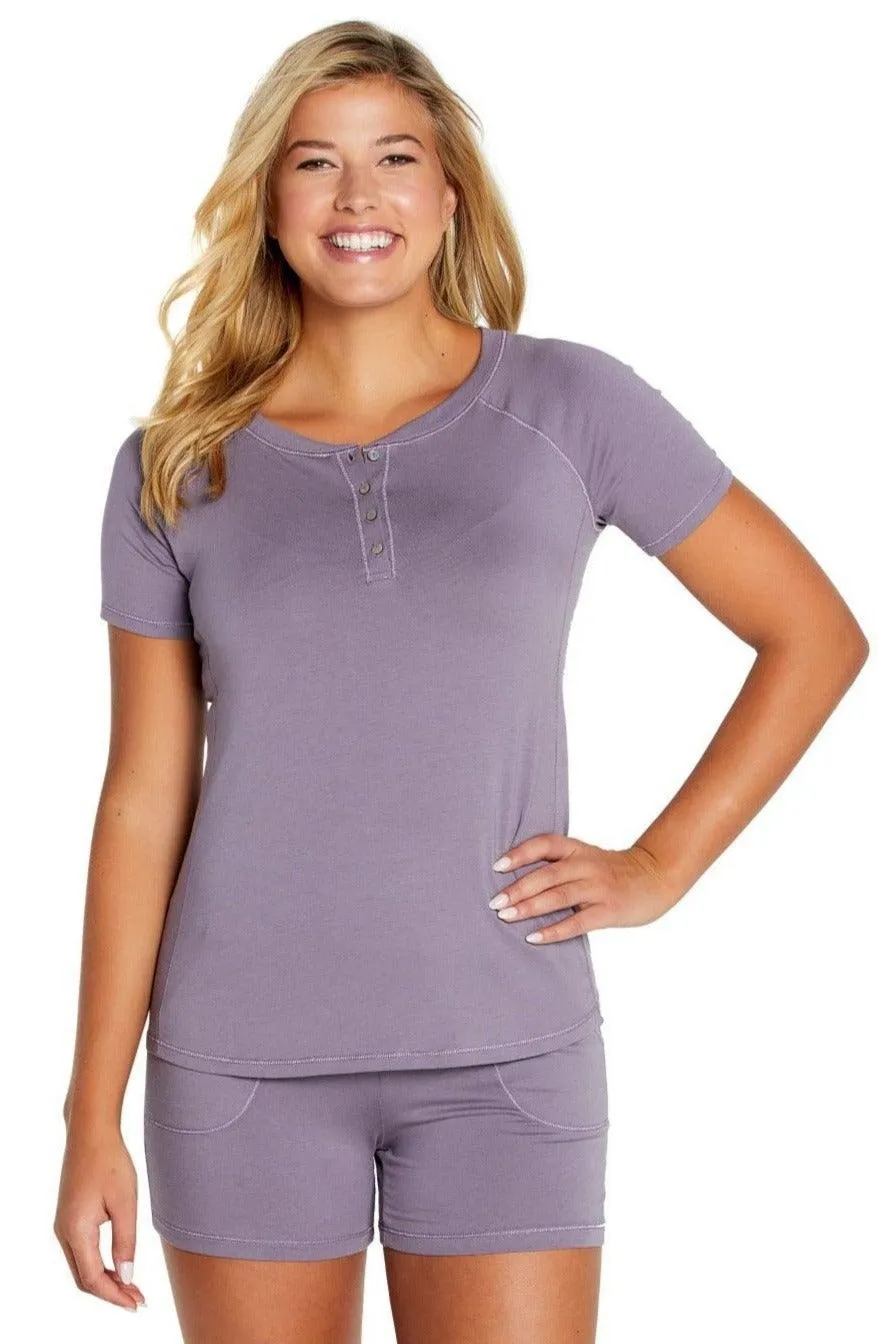 Short Henley Loungewear Set