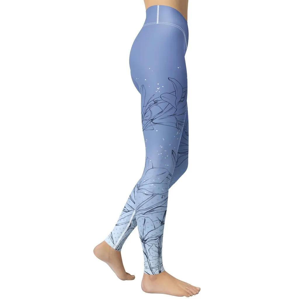 Soft Lilies Yoga Leggings