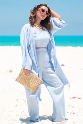 The comfy Linen Set - Baby Blue