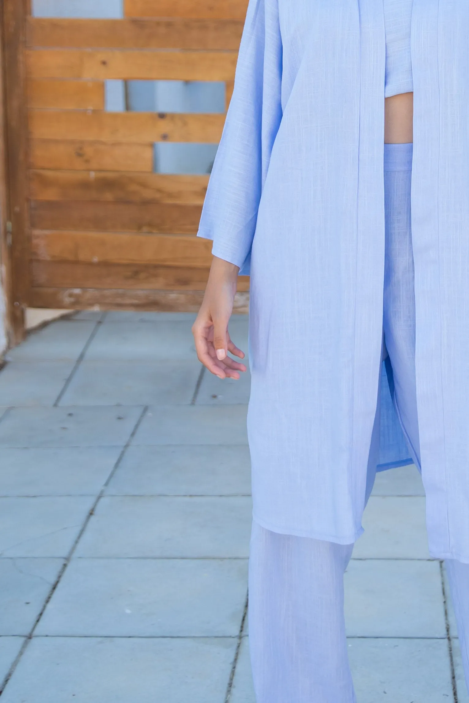 The comfy Linen Set - Baby Blue